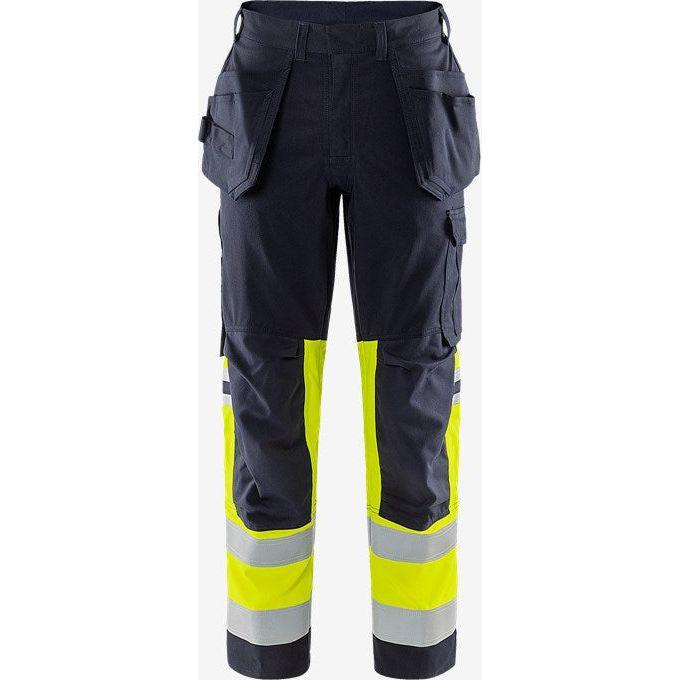 129519 Flamestat Stretch Håndverksbukse 2163 ATHF, HiVis gul kl 1, Fristads