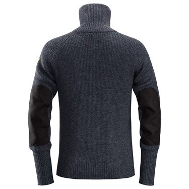 2905, Ullgenser med kort glidelås, mørk blå, Snickers workwear