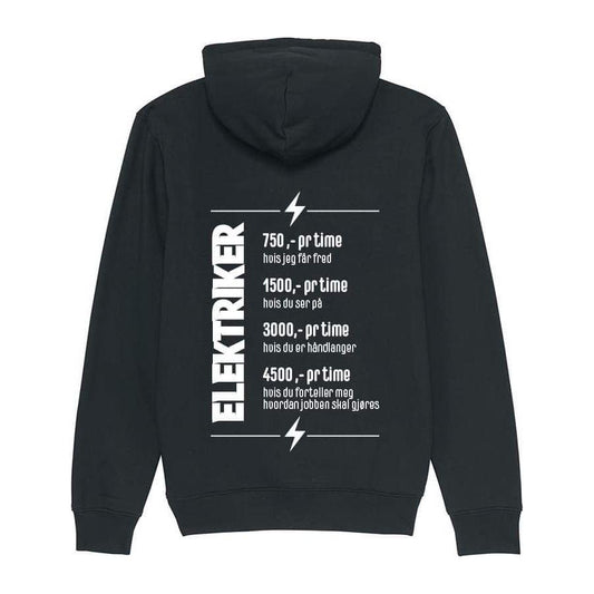 Elektriker-hoodie, sort